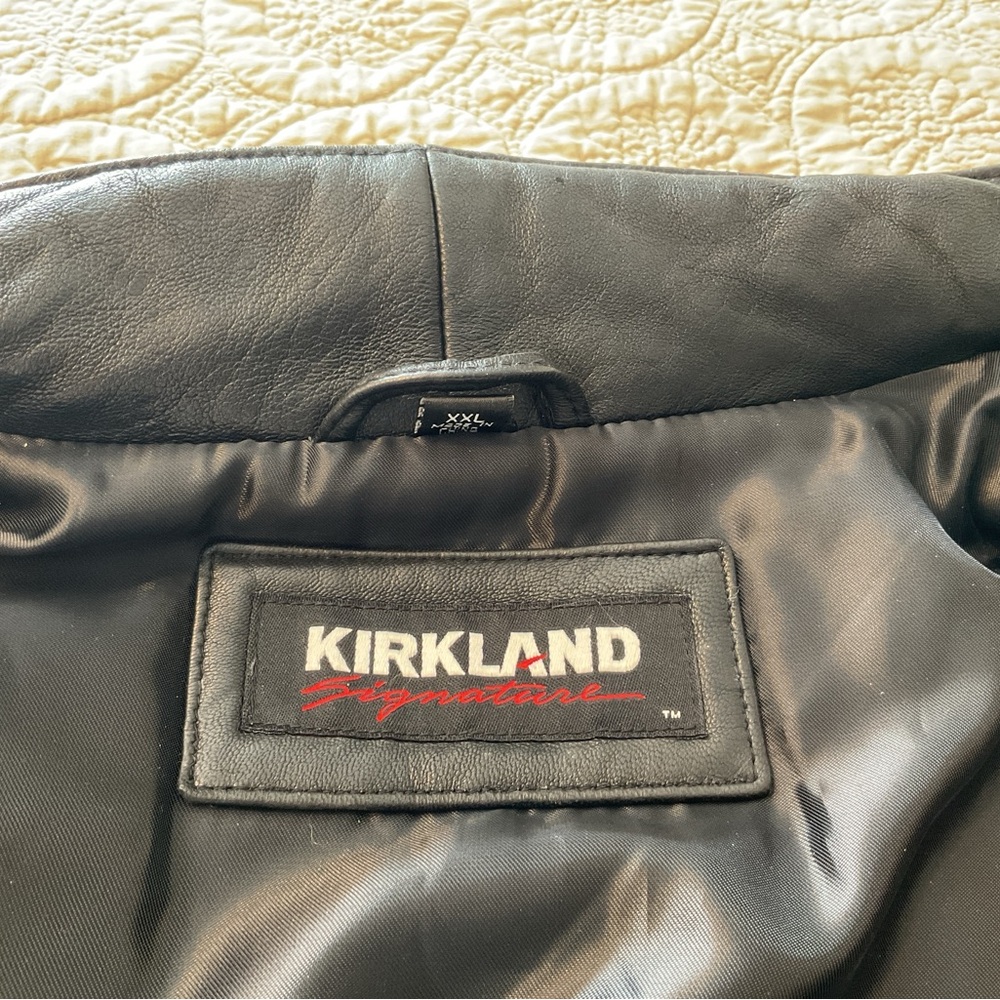 KIRKLAND SIGNATURE MENS SOFT BLACK LEATHER JACKET, XXLARGE - Picture 9 of 16
